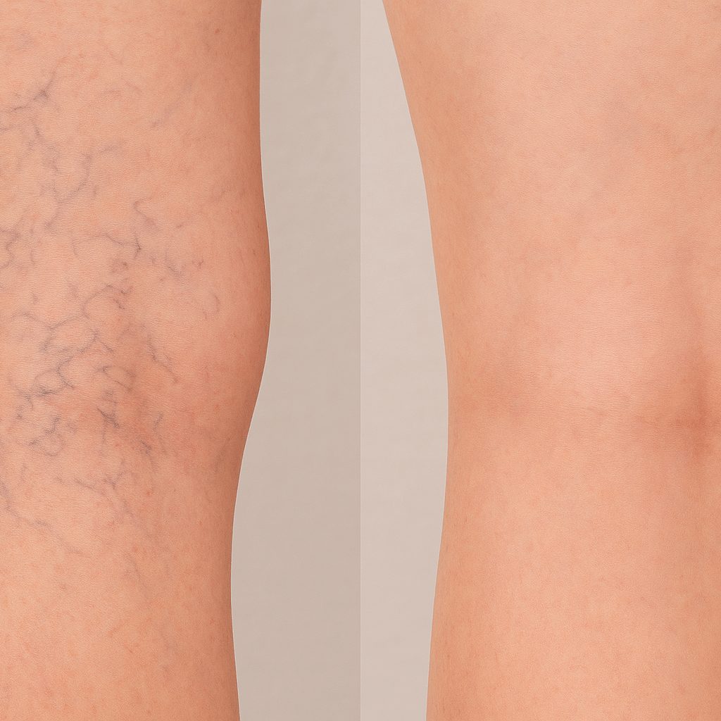 Before and After Laser Vein Removal