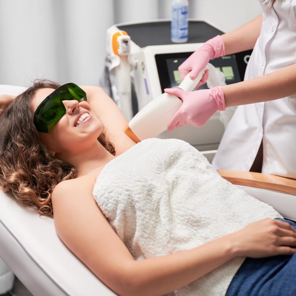 Laser hair removal on deep skin tone