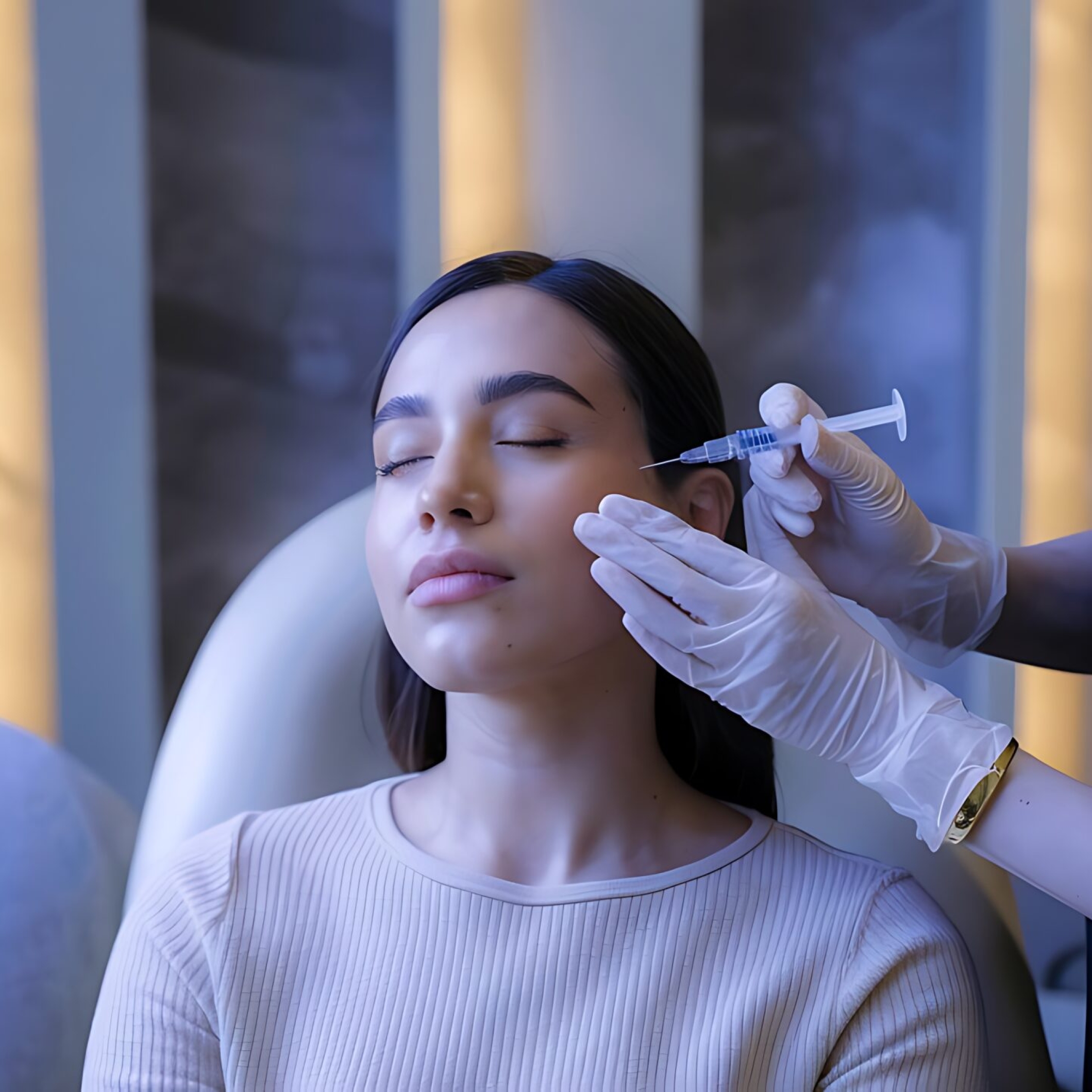 Dr. Marwan performing Botox and filler injections in Riyadh