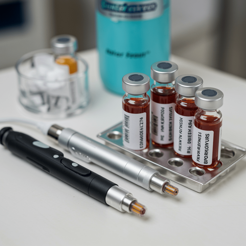 Microneedling and PRP treatment for acne scar healing