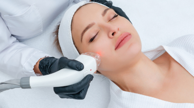 Laser acne scar treatment at Dermatology Clinic.