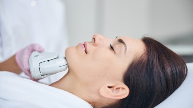 Ultherapy face and neck skin tightening treatment