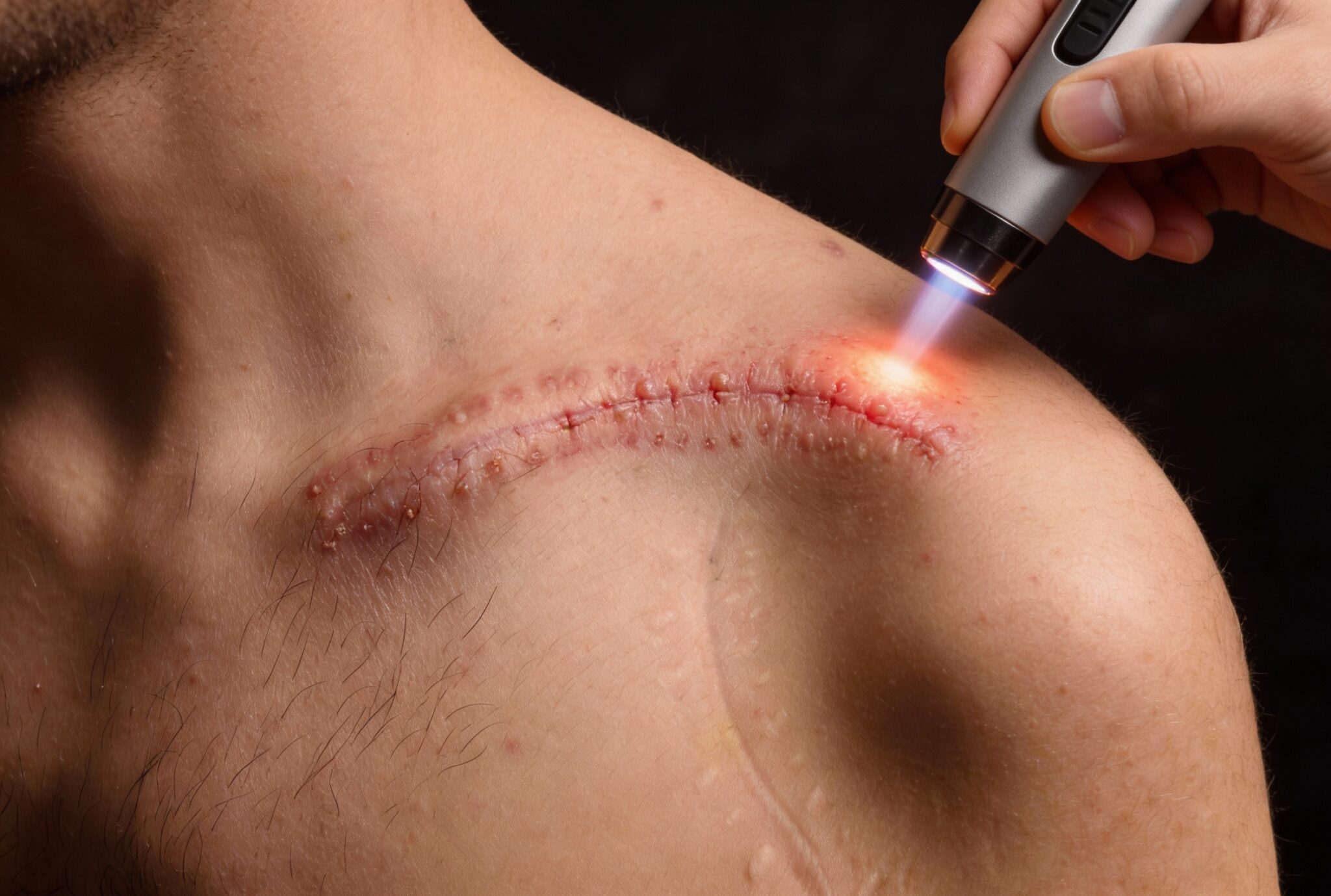 Surgical scar treatment using advanced laser technology